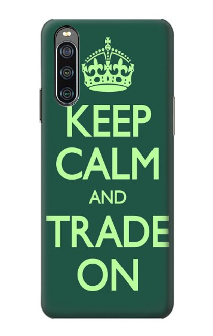 W3862 Keep Calm and Trade On Hard Case and Leather Flip Case For Sony Xperia 10 IV