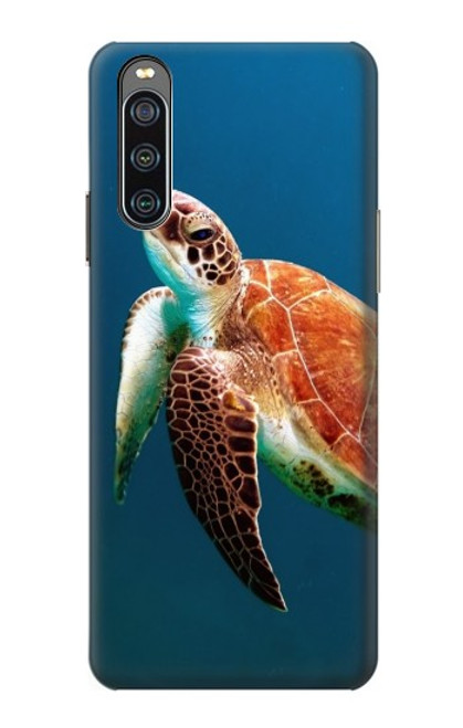 W3899 Sea Turtle Hard Case and Leather Flip Case For Sony Xperia 10 IV