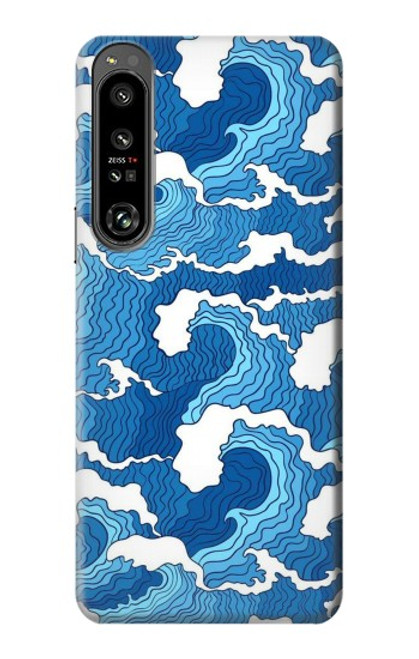 W3901 Aesthetic Storm Ocean Waves Hard Case and Leather Flip Case For Sony Xperia 1 IV
