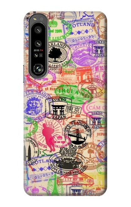 W3904 Travel Stamps Hard Case and Leather Flip Case For Sony Xperia 1 IV