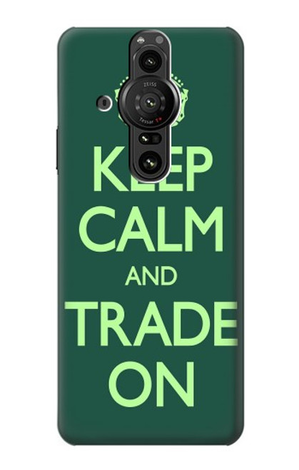 W3862 Keep Calm and Trade On Hard Case and Leather Flip Case For Sony Xperia Pro-I