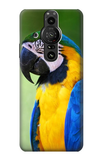 W3888 Macaw Face Bird Hard Case and Leather Flip Case For Sony Xperia Pro-I