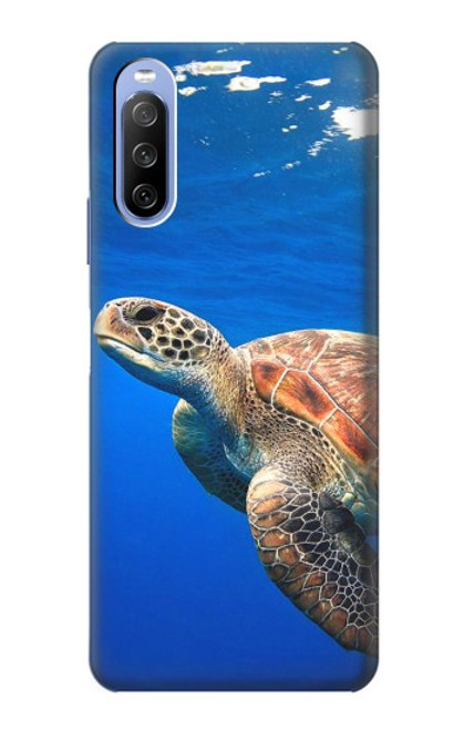 W3898 Sea Turtle Hard Case and Leather Flip Case For Sony Xperia 10 III Lite