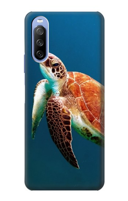 W3899 Sea Turtle Hard Case and Leather Flip Case For Sony Xperia 10 III Lite