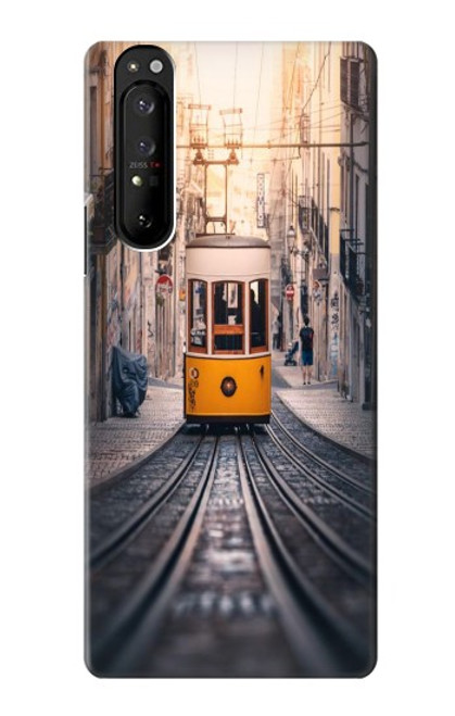 W3867 Trams in Lisbon Hard Case and Leather Flip Case For Sony Xperia 1 III