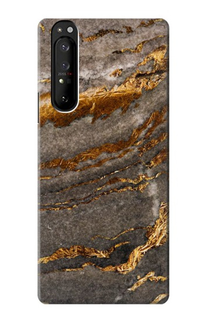 W3886 Gray Marble Rock Hard Case and Leather Flip Case For Sony Xperia 1 III