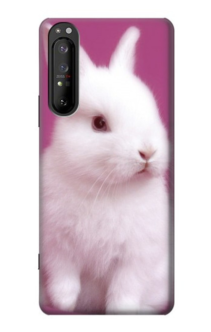 W3870 Cute Baby Bunny Hard Case and Leather Flip Case For Sony Xperia 1 II