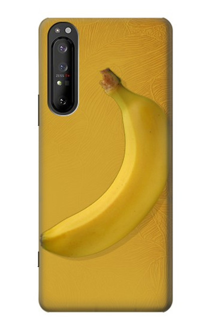 W3872 Banana Hard Case and Leather Flip Case For Sony Xperia 1 II