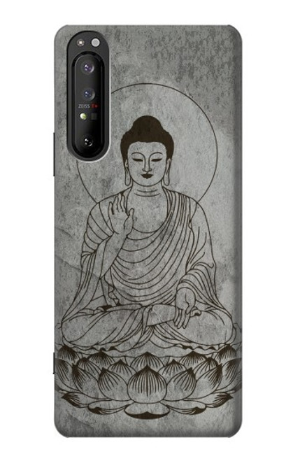 W3873 Buddha Line Art Hard Case and Leather Flip Case For Sony Xperia 1 II