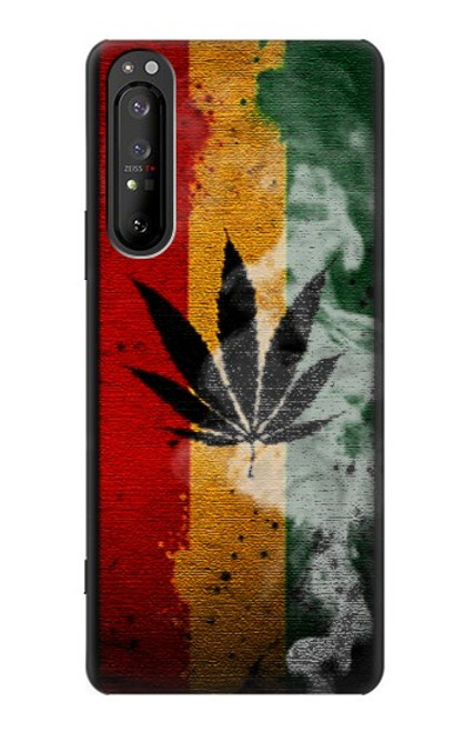 W3890 Reggae Rasta Flag Smoke Hard Case and Leather Flip Case For Sony Xperia 1 II