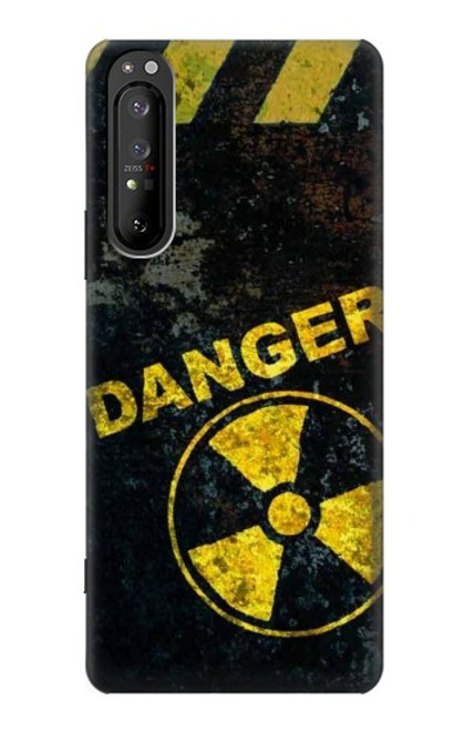 W3891 Nuclear Hazard Danger Hard Case and Leather Flip Case For Sony Xperia 1 II