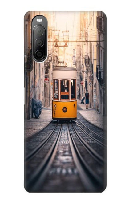 W3867 Trams in Lisbon Hard Case and Leather Flip Case For Sony Xperia 10 II