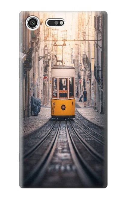W3867 Trams in Lisbon Hard Case and Leather Flip Case For Sony Xperia XZ Premium