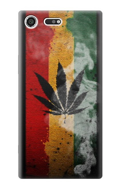 W3890 Reggae Rasta Flag Smoke Hard Case and Leather Flip Case For Sony Xperia XZ Premium