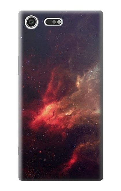 W3897 Red Nebula Space Hard Case and Leather Flip Case For Sony Xperia XZ Premium