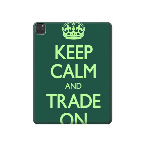 W3862 Keep Calm and Trade On Tablet Hard Case For iPad Pro 11 (2021,2020,2018, 3rd, 2nd, 1st)