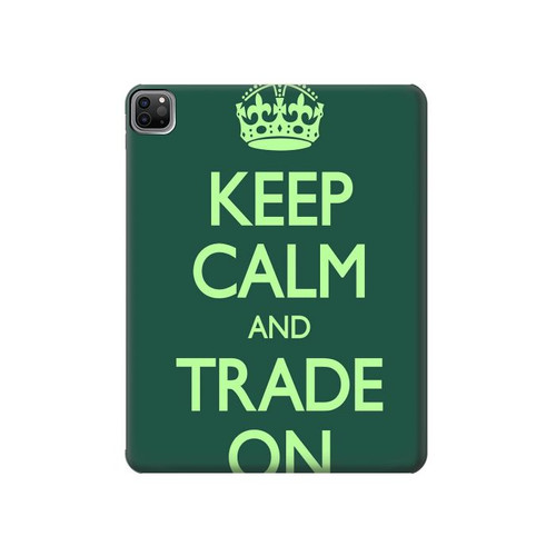 W3862 Keep Calm and Trade On Tablet Hard Case For iPad Pro 12.9 (2022,2021,2020,2018, 3rd, 4th, 5th, 6th)