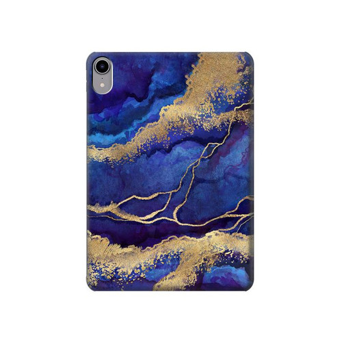 W3906 Navy Blue Purple Marble Tablet Hard Case For iPad mini 6, iPad mini (2021)