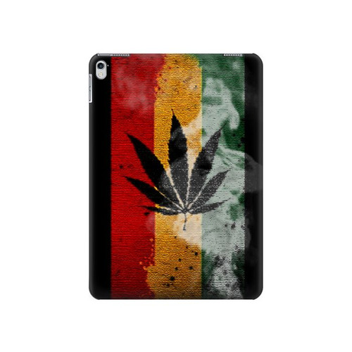 W3890 Reggae Rasta Flag Smoke Tablet Hard Case For iPad Air 2, iPad 9.7 (2017,2018), iPad 6, iPad 5