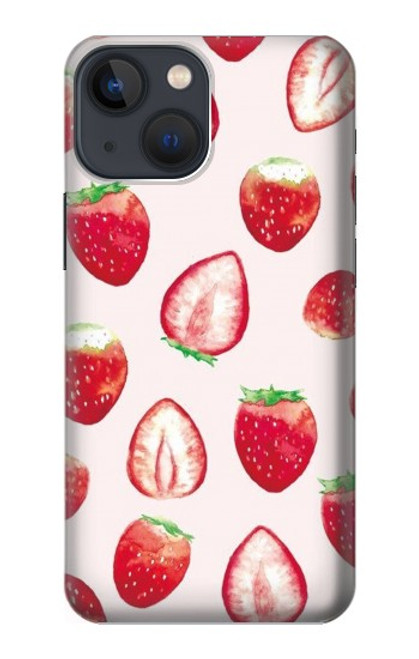 W3481 Strawberry Hard Case and Leather Flip Case For iPhone 14