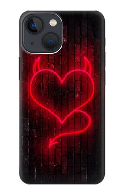 W3682 Devil Heart Hard Case and Leather Flip Case For iPhone 14