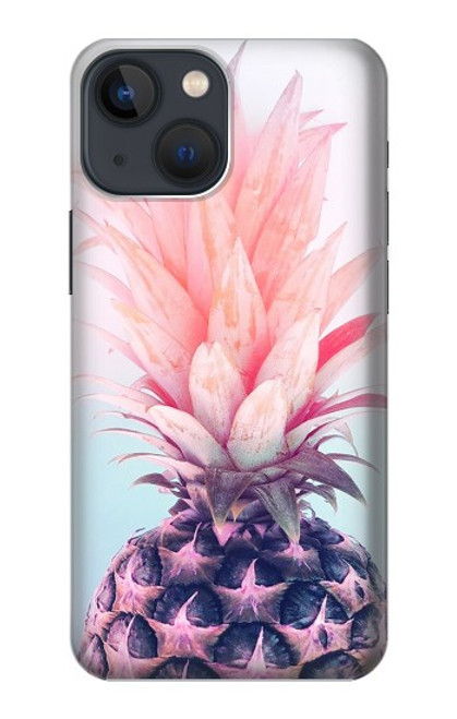 W3711 Pink Pineapple Hard Case and Leather Flip Case For iPhone 14