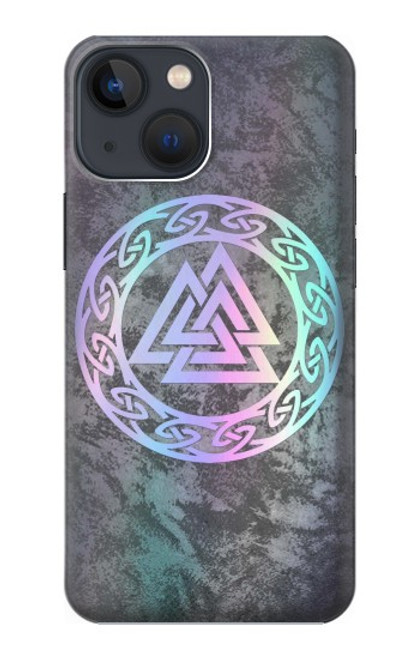 W3833 Valknut Odin Wotans Knot Hrungnir Heart Hard Case and Leather Flip Case For iPhone 14
