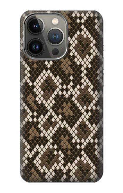 W3389 Seamless Snake Skin Pattern Graphic Hard Case and Leather Flip Case For iPhone 14 Pro