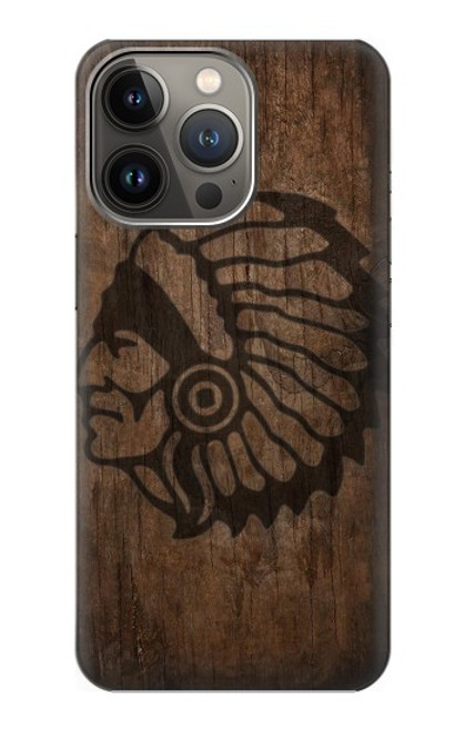 W3443 Indian Head Hard Case and Leather Flip Case For iPhone 14 Pro