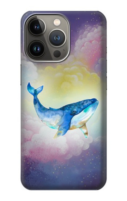 W3802 Dream Whale Pastel Fantasy Hard Case and Leather Flip Case For iPhone 14 Pro