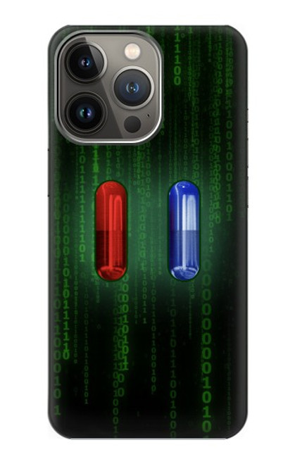 W3816 Red Pill Blue Pill Capsule Hard Case and Leather Flip Case For iPhone 14 Pro