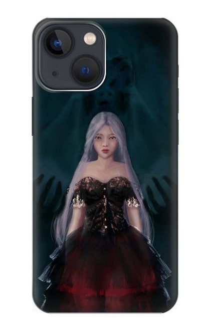 W3847 Lilith Devil Bride Gothic Girl Skull Grim Reaper Hard Case and Leather Flip Case For iPhone 14 Plus