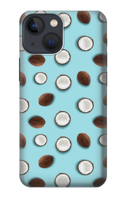 W3860 Coconut Dot Pattern Hard Case and Leather Flip Case For iPhone 14 Plus