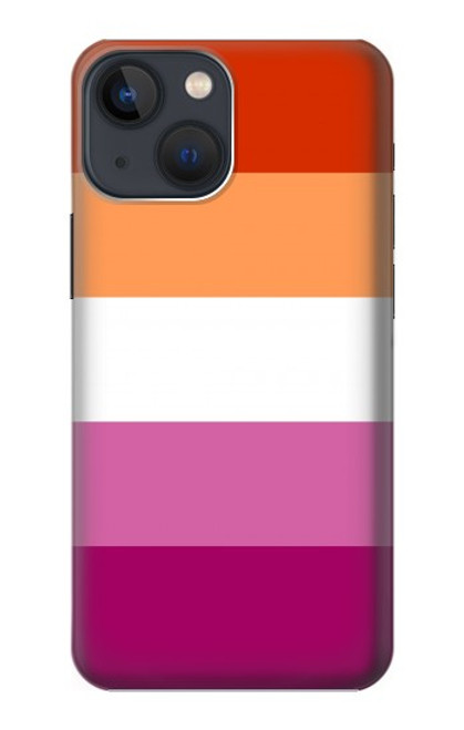 W3887 Lesbian Pride Flag Hard Case and Leather Flip Case For iPhone 14 Plus