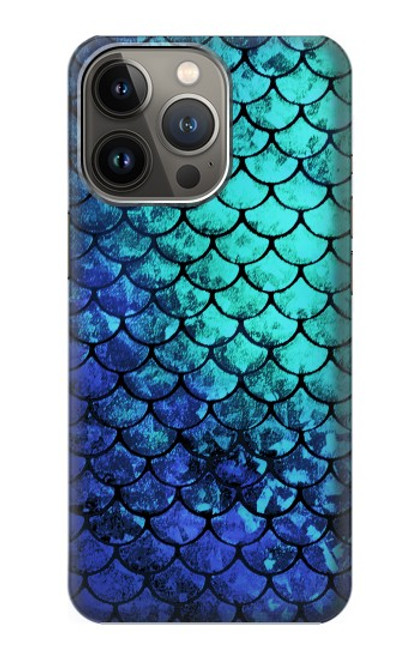 W3047 Green Mermaid Fish Scale Hard Case and Leather Flip Case For iPhone 14 Pro Max