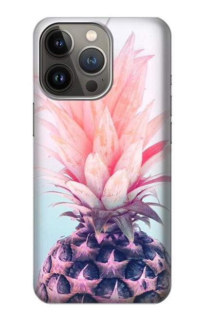 W3711 Pink Pineapple Hard Case and Leather Flip Case For iPhone 14 Pro Max