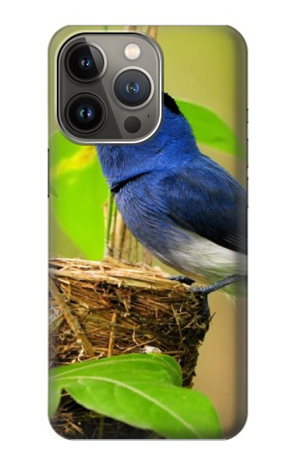 W3839 Bluebird of Happiness Blue Bird Hard Case and Leather Flip Case For iPhone 14 Pro Max