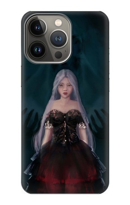 W3847 Lilith Devil Bride Gothic Girl Skull Grim Reaper Hard Case and Leather Flip Case For iPhone 14 Pro Max