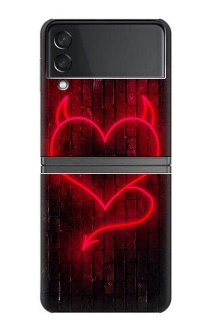 W3682 Devil Heart Hard Case For Samsung Galaxy Z Flip 4