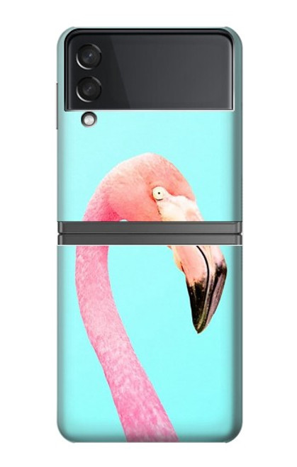 W3708 Pink Flamingo Hard Case For Samsung Galaxy Z Flip 4