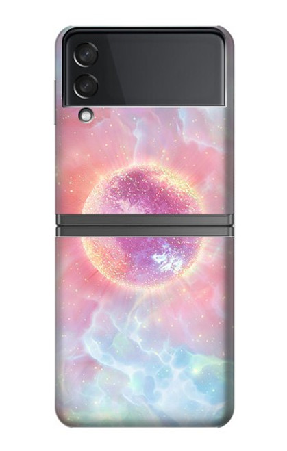 W3709 Pink Galaxy Hard Case For Samsung Galaxy Z Flip 4