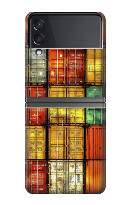 W3861 Colorful Container Block Hard Case For Samsung Galaxy Z Flip 4