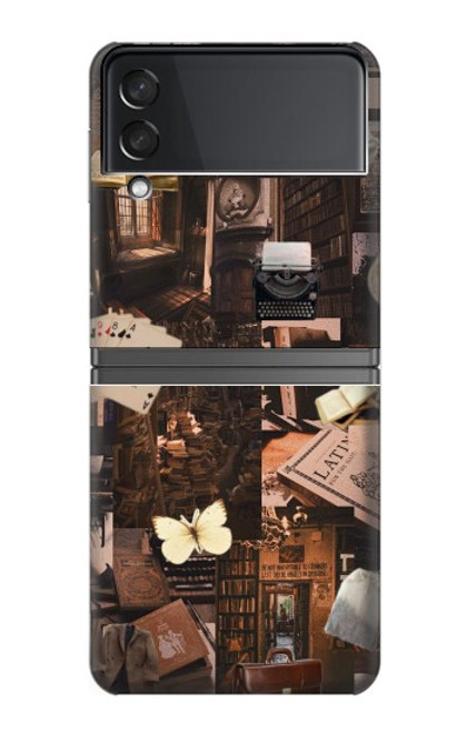 W3877 Dark Academia Hard Case For Samsung Galaxy Z Flip 4