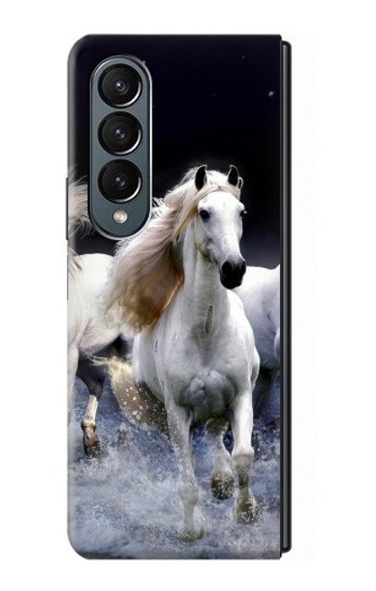 W0246 White Horse Hard Case For Samsung Galaxy Z Fold 4