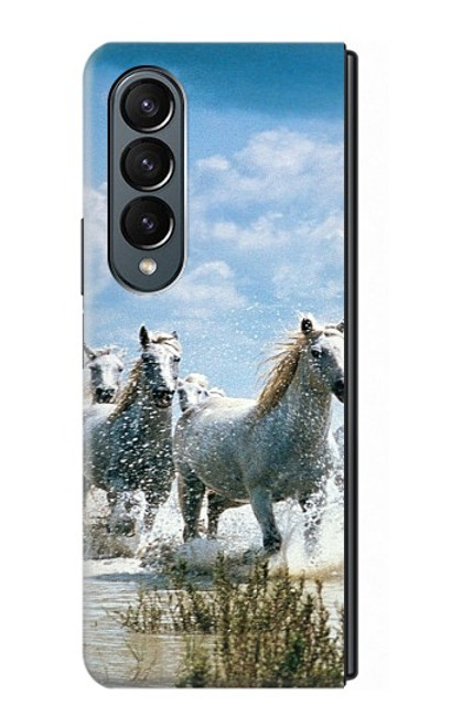 W0250 White Horse Hard Case For Samsung Galaxy Z Fold 4