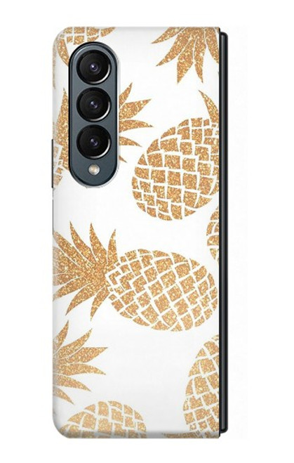 W3718 Seamless Pineapple Hard Case For Samsung Galaxy Z Fold 4