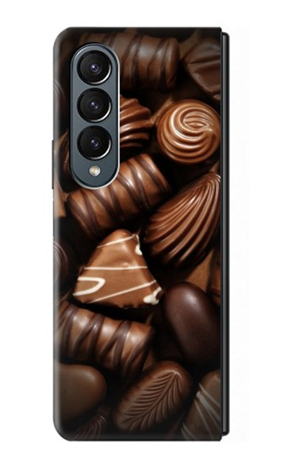 W3840 Dark Chocolate Milk Chocolate Lovers Hard Case For Samsung Galaxy Z Fold 4