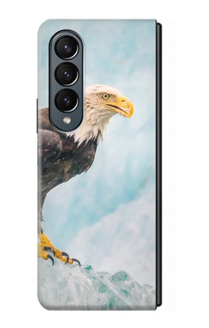 W3843 Bald Eagle On Ice Hard Case For Samsung Galaxy Z Fold 4