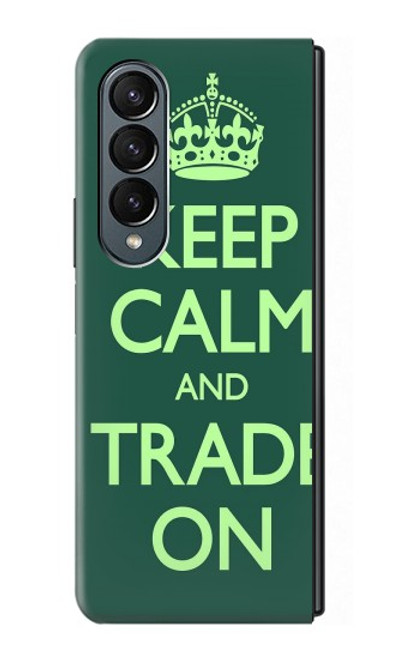 W3862 Keep Calm and Trade On Hard Case For Samsung Galaxy Z Fold 4