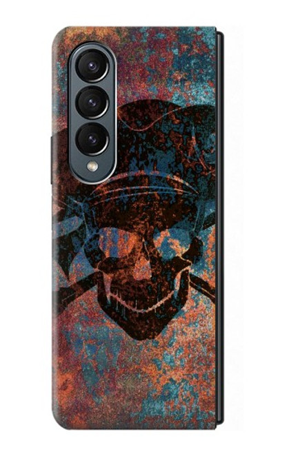 W3895 Pirate Skull Metal Hard Case For Samsung Galaxy Z Fold 4